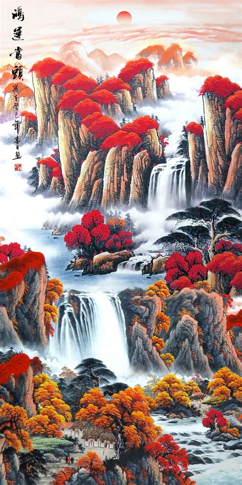 风水画|中国十大风水画鸿运当头山水画全面剖析